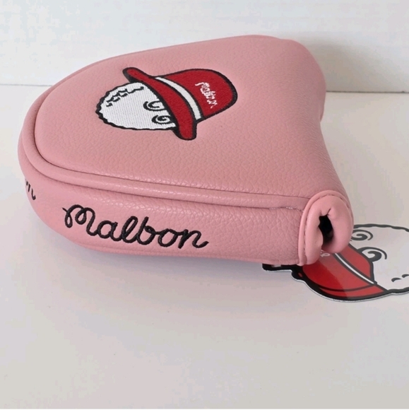 Malbon Golf Fishermans Bucket Hat Mallet Putter Headcover Pink Magnetic NEW - Picture 5 of 11